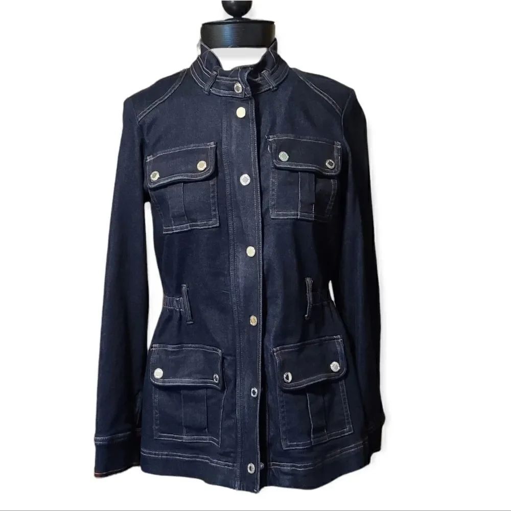 WHBM Denim Dark Wash Jacket Size 2
